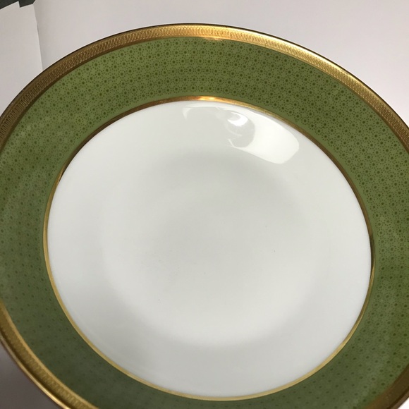 Art Deco Fine China Mikasa Kinsley Serving Deep Bowl 8.5” Green And Gold - Picture 8 of 8